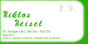miklos weisel business card