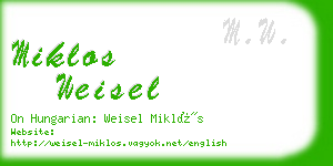 miklos weisel business card